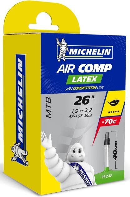 Produktbild Michelin AIRCOMP LATEX 26x1.9/2.2 Presta 40mm (Presta (SV), 26", 40 mm)