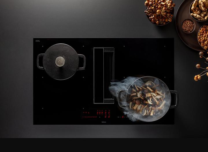 Produktbild Falmec Induktionskochfeld mit Dunstabzug Zero Easy 84 Schwarz (84.40 cm, Glaskeramik Kochfeld)