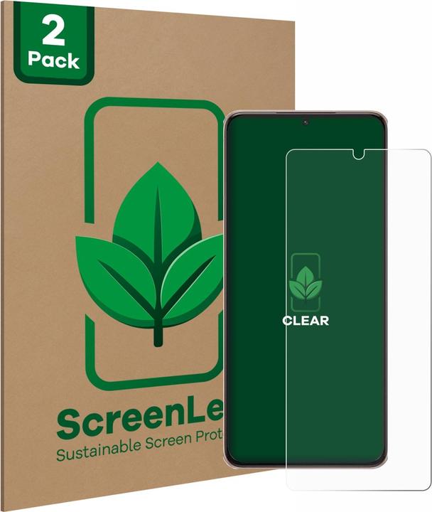 Produktbild ScreenLeaf Schutzfolie nachhaltiger Displayschutz Displayschutzfolie Folie Klar Transparent (2 Stück, Samsung Galaxy S21 Ultra 5G)