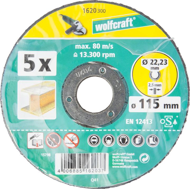 Immagine prodotto wolfcraft wolfcraft 1 disco da taglio Met. co. ø125x2,5x22,2mm