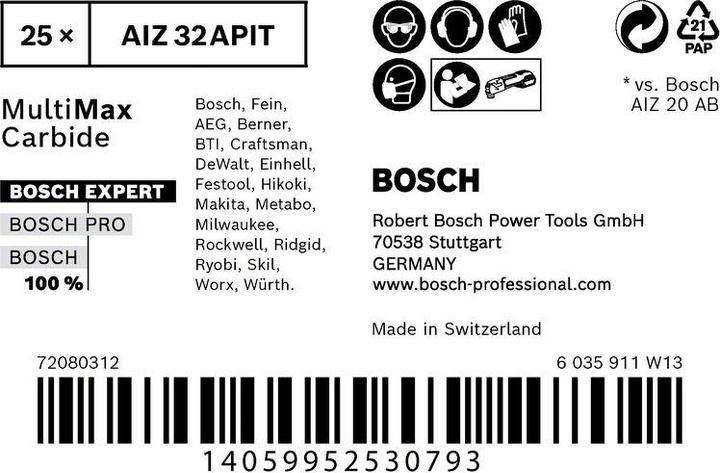 Actual product image Bosch Professional Zubehör Expert MultiMax AIZ 32 APIT
