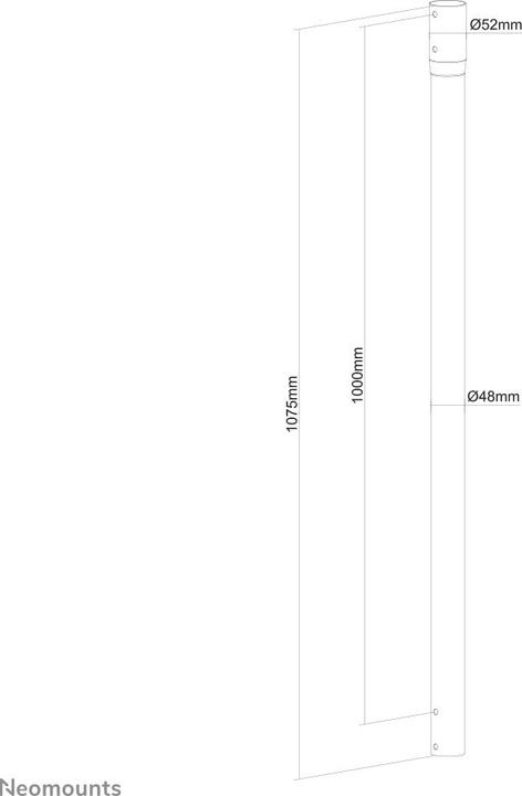 Actual product image Neomounts extension pole for FPMA-C340BLACK (Ceiling)