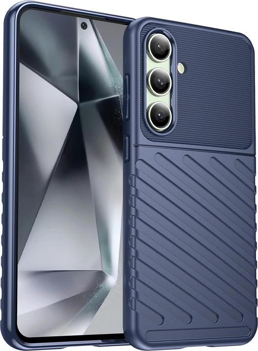 Actual product image Hurtel Thunder Case Hülle für Samsung Galaxy S24 FE Silikon Panzerhülle - Blau (Samsung Galaxy S24 FE)