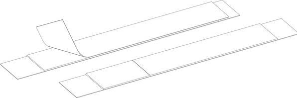 Image du produit Evoline Bande adhésive Dock Square, amovible (2 pcs)