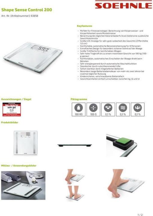 Productafbeelding Soehnle Analytische schalen (180 kg)
