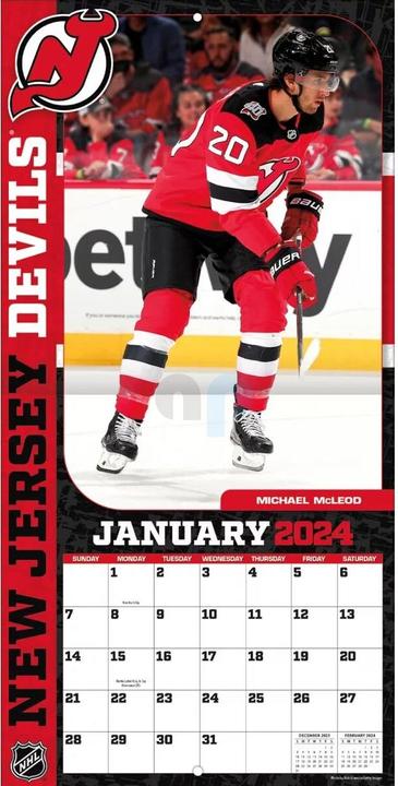 Produktbild NHL - New Jersey Devils - 30,5 x 30,5 cm Wandkalender 2024