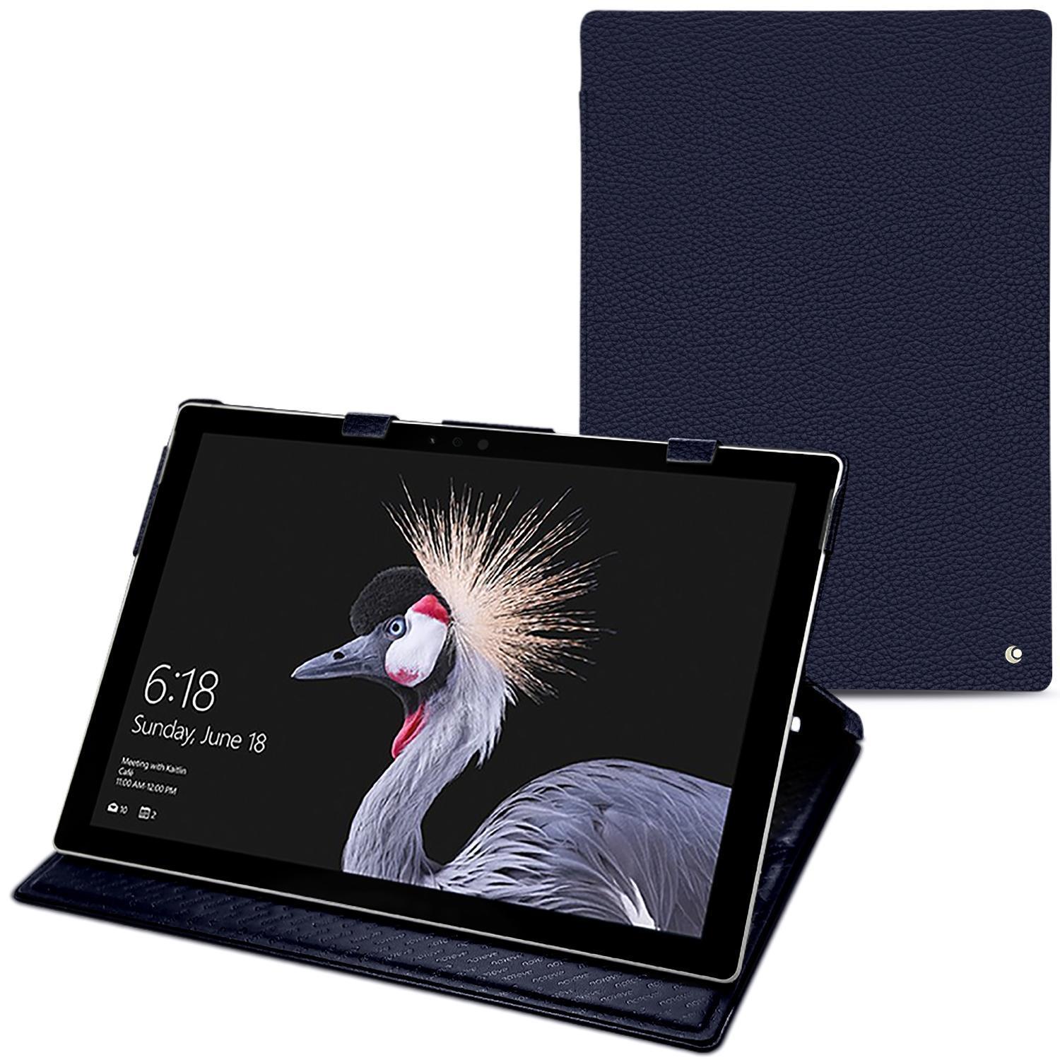 Noreve Lederschutzhülle vertikal (Surface Pro (2017)), Tablet Hülle, Violett