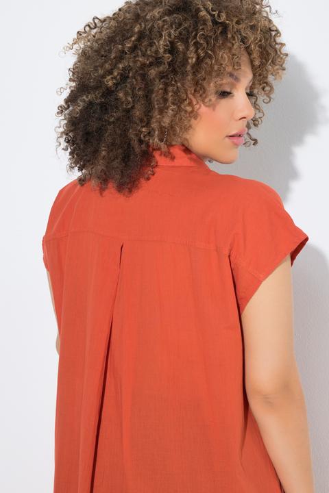 Actual product image Ulla Popken Cap Sleeve Button Down Shirt Dress (54)