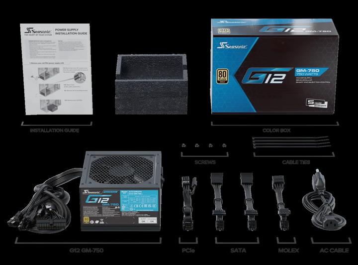 Produktbild Seasonic G12 GM-750 (750 W)