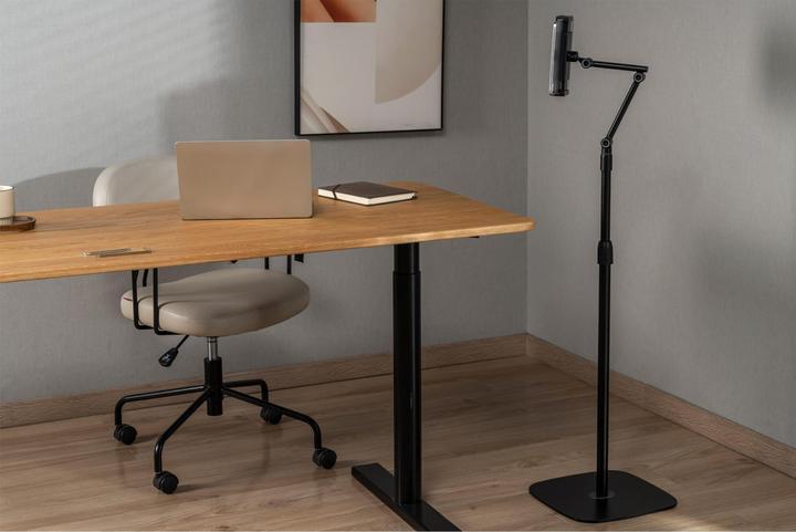 Produktbild InLine Tablet Halterung mit Bodenplatte aus Metall