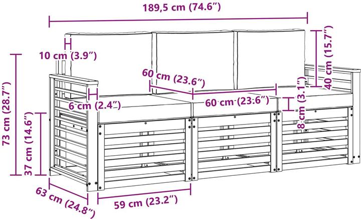 Produktbild vidaXL Gartenmöbel-Sets