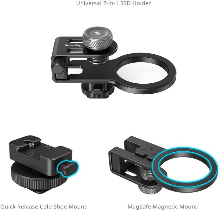Actual product image SmallRig MagSafe / Cold Shoe Universal 2-in-1 SSD Holder 4779 (Various video accessories)
