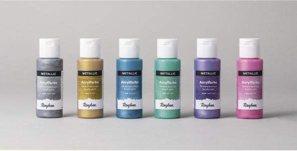 Immagine prodotto Rayher Set di colori acrilici metallizzati Set di 6 (360 ml)