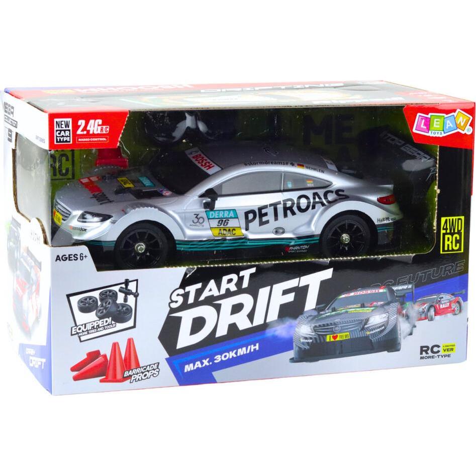Lean Toys Rennwagen Drift Auto Rc Silber 30Km/H 1:16