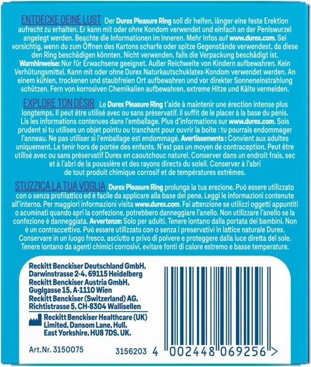 Actual product image Durex Pleasure (4 cm)