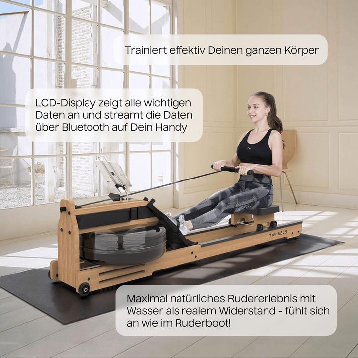 Actual product image Twheels Oak water rower