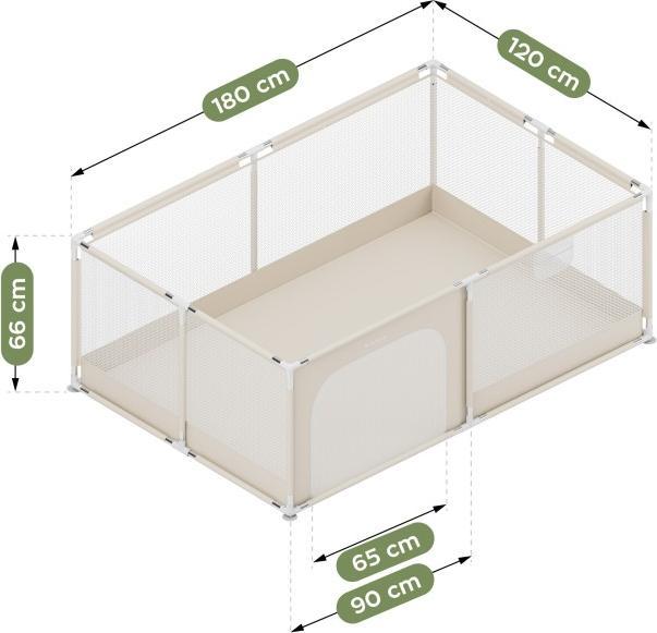 Immagine prodotto Tulano Baby Laufstall Cozy 22 Beige - 180 cm (120 cm, 180 cm)