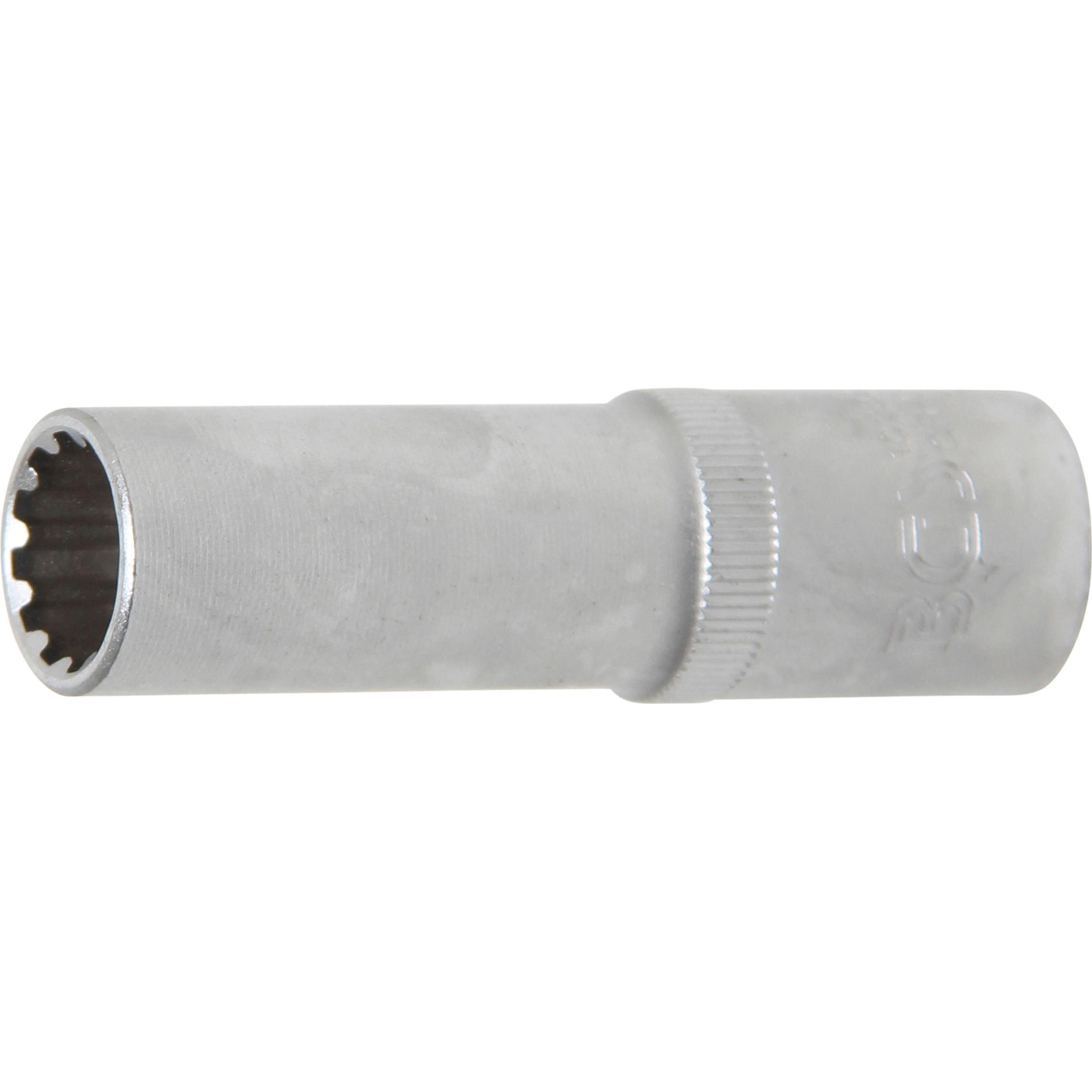 BGS, Steckschlüssel + Stecknuss, Steckschlüssel-Einsatz Gear Lock, tief Antrieb Innenvierkant 12,5 mm (1/2") SW 14 mm (1...