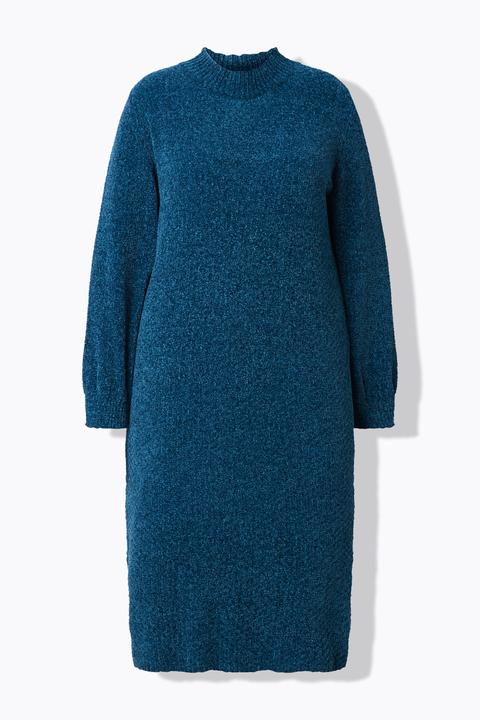 Produktbild Ulla Popken Chenille-Midikleid, weiter Stehkragen, Langarm (46, 48)