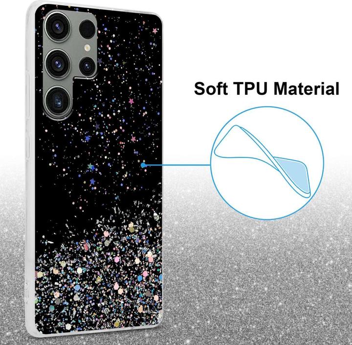 Actual product image Cadorabo Bumper Case for Samsung Galaxy S23 ULTRA TPU funkelnder Glitter (Samsung Galaxy S23 Ultra)