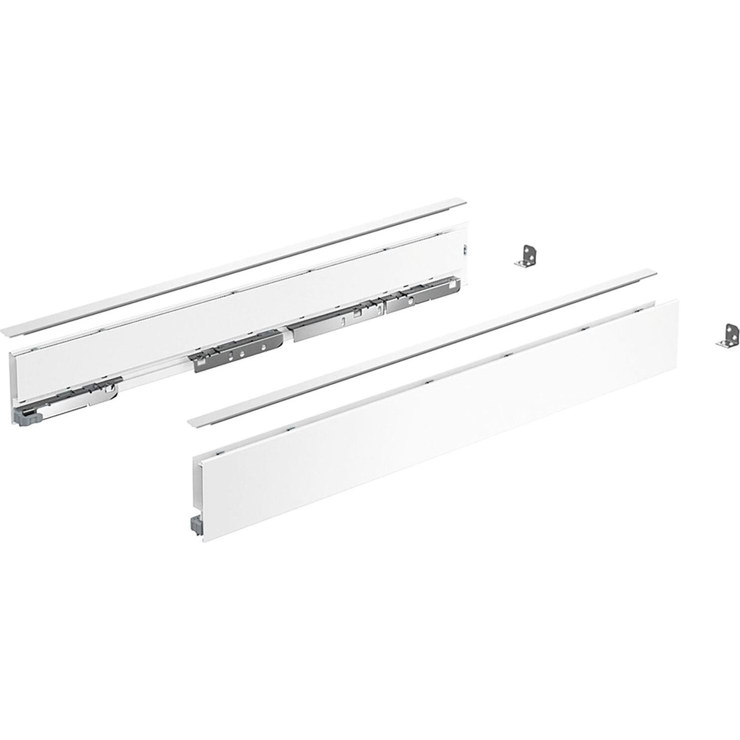 Hettich, Schubladenauszüge, Zarge AvanTech YOU H77 NL 550 mm li/re weiss