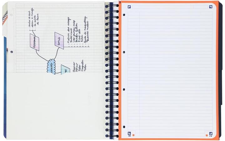Actual product image Oxford School A4+ Polypropylene Cover Twin Wire 4 Holes Projectbook Ruled 240 Pages Blue Scribzee® Compatib (A4, Lined, Soft cover)