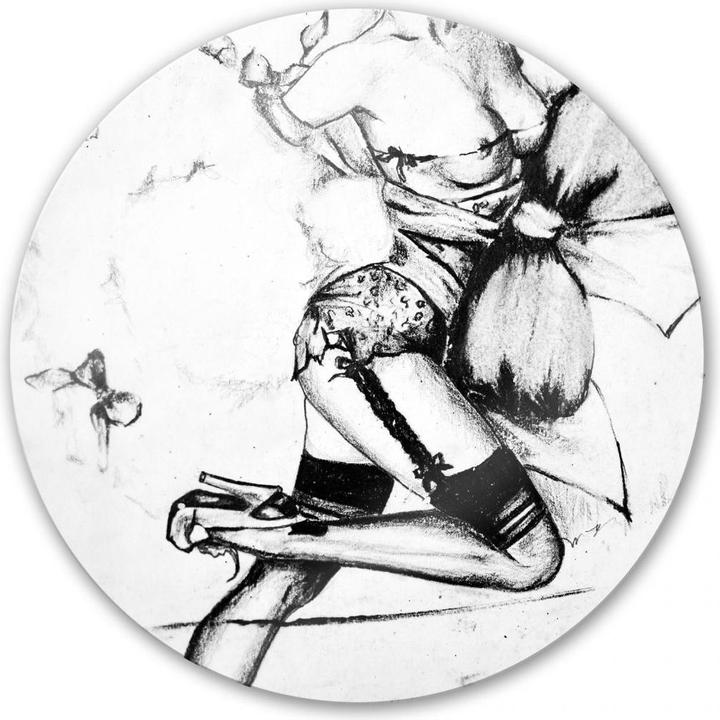 Image du produit Trenddeko Séduisante pin-up - ronde (Ø 30 cm)