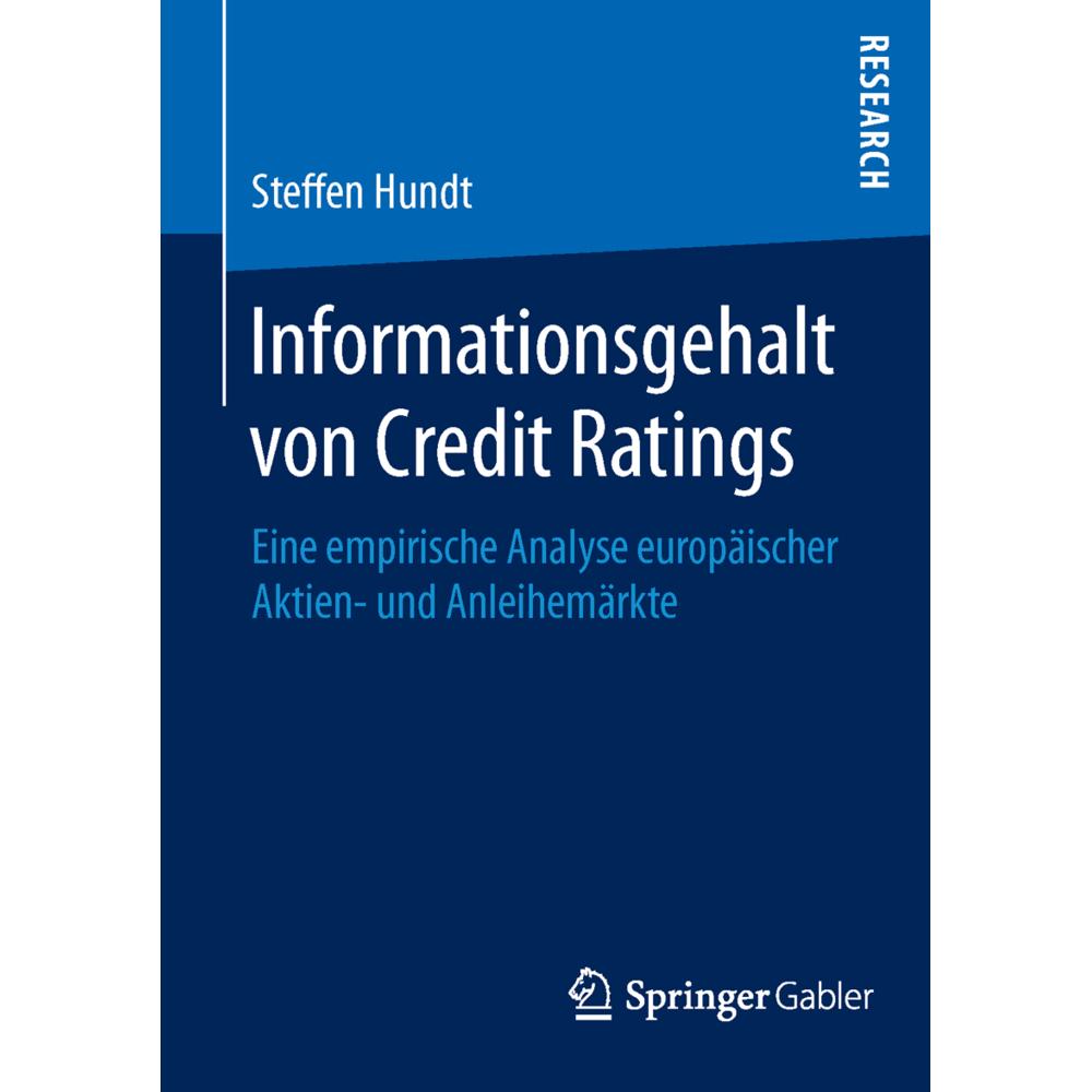Informationsgehalt von Credit Ratings, Fachbücher von Steffen Hundt
