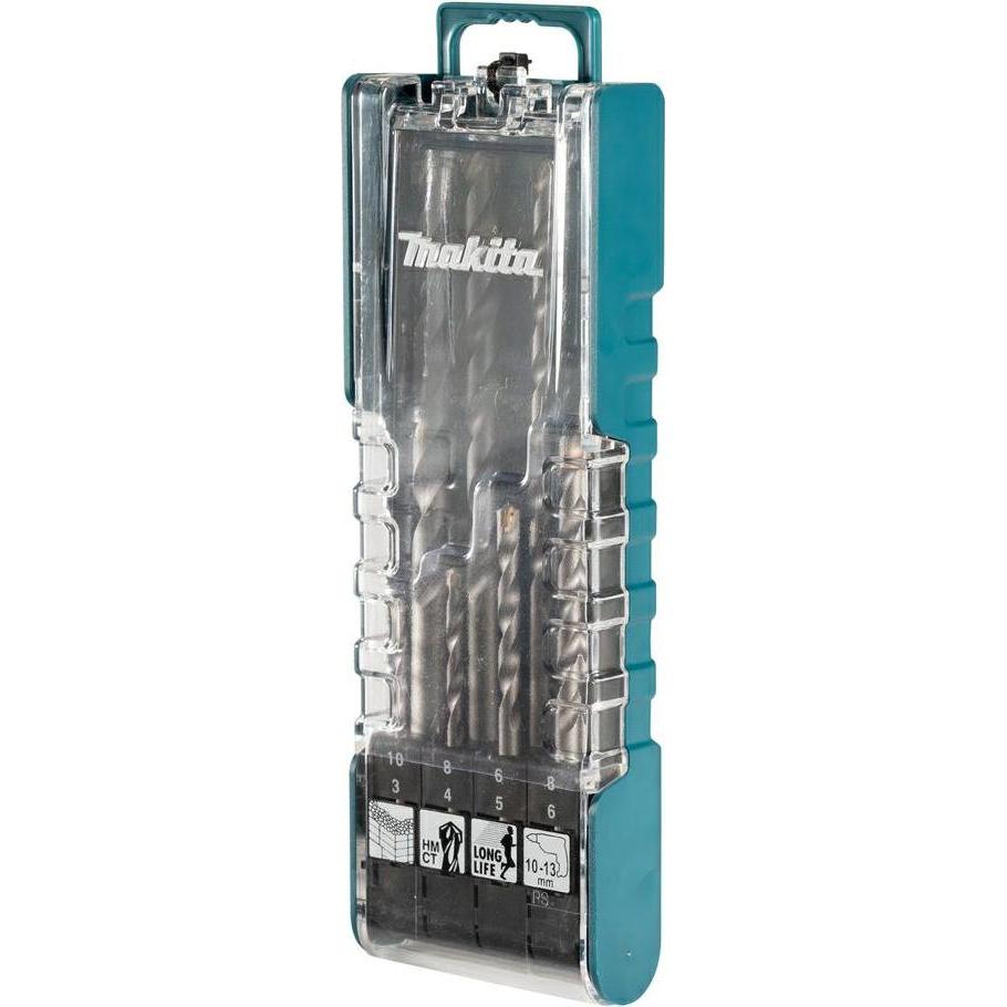 MGA, Bohrereinsatz, Makita E-15861 TCT Bohrer-Set, 8-teilig (3 mm, 4 mm, 5 mm, 6 mm, 8 mm, 10 mm)