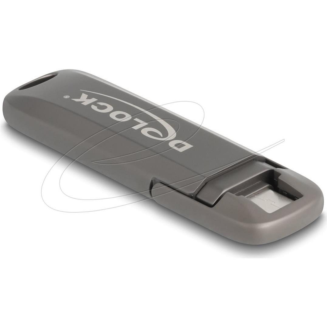 Delock USB 20 Gbps USB-C Speicherstick 256 GB, Lesegeschwind (256 GB, USB-C), Chiavetta USB, Grigio