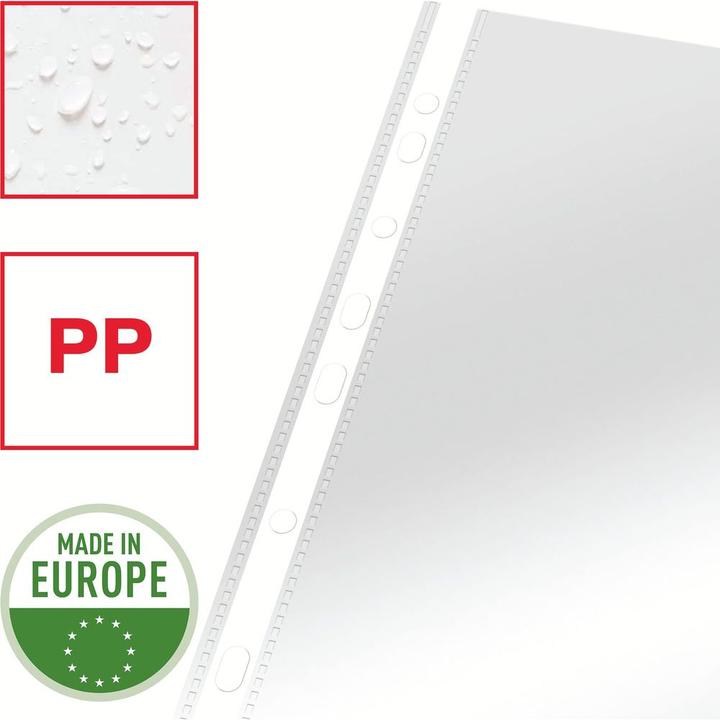 Image du produit Leitz Pochette Economy Esselte, DIN A4, PP, transparent, ouverture en haut 0,04 mm, indélébile (A4, 100x)