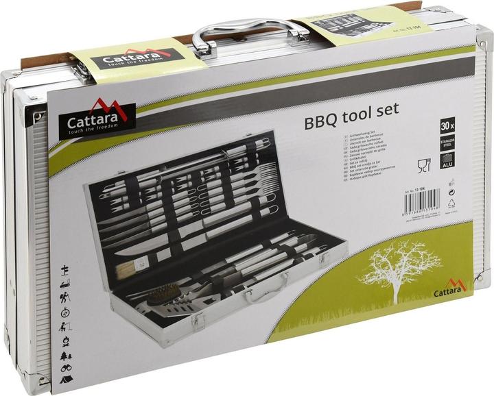 Actual product image Cattara Grill cutlery set 30 pcs. ALU case