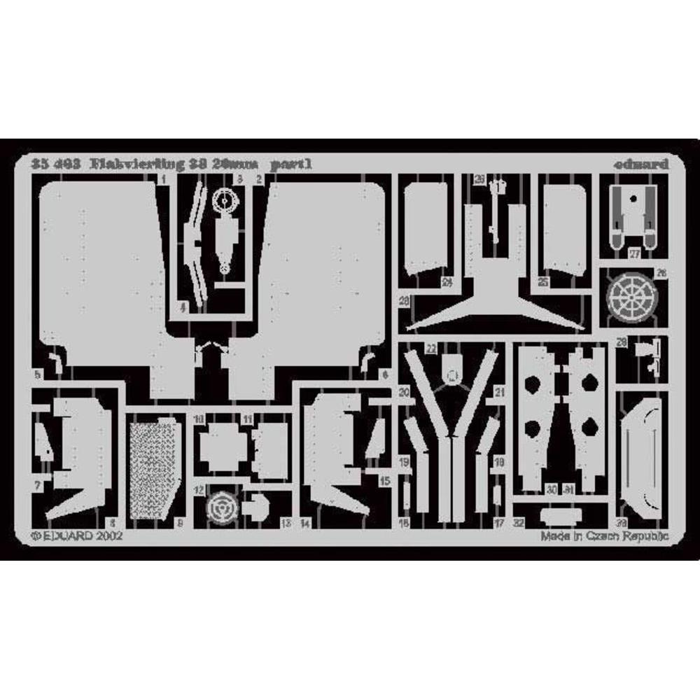 Eduard Flakvierling 38 20mm für Tamiya Bausatz