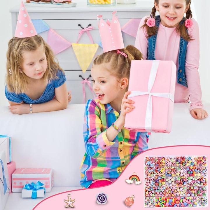 Produktbild Activity Board Perlen zum Einfädeln von Kinderschmuck, DIY Bastelperlen Set Armbänder Halsketten selber machen