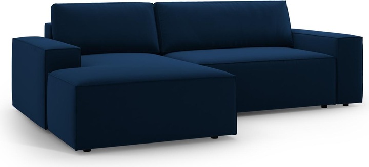Actual product image Micadoni Velvet Left Corner Sofa With Bed Function And Box, "Jodie", 3 Seats, 246x151x86 Made in Europe (Corner sofa)