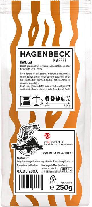 Actual product image Hagenbeck Kaffee Hanseat 250g ground (250 g)