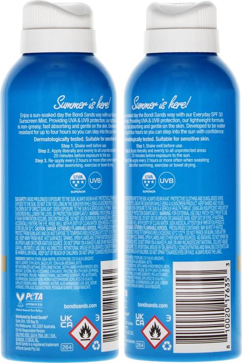 Actual product image Bondi Sands - SPF 30 Everyday Aerosol Mist Spray - 160 ml (Sun spray, SPF 30, 160 ml)