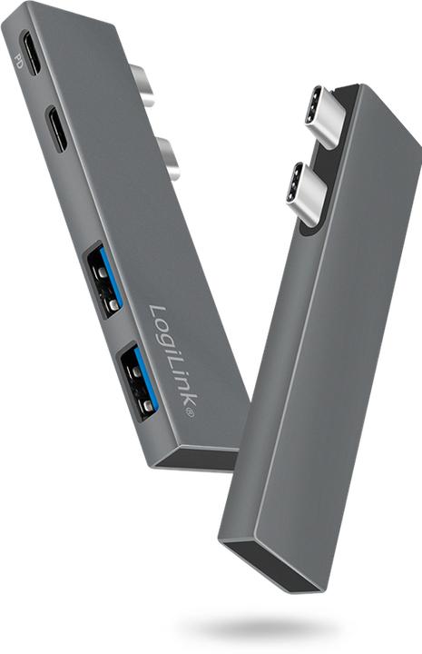 Immagine prodotto LogiLink Docking station USB 3.2 Gen2x2, 4 porte, PD, argento (USB-C, 4 porte)