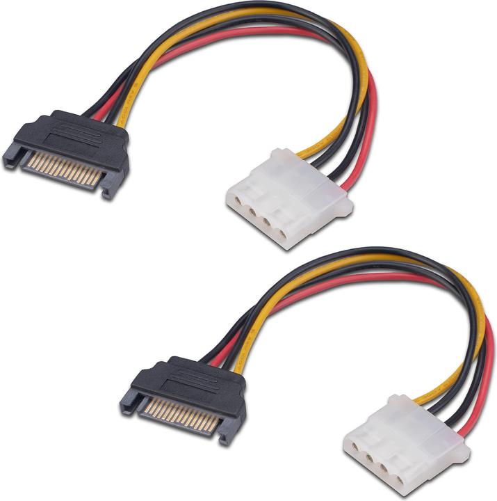 Produktbild Akasa SATA zu Molex Adapterkabel - 2 Stück