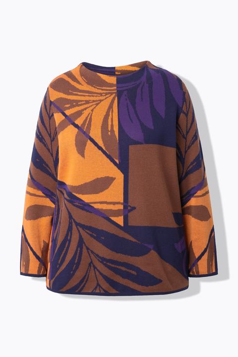 Produktbild Ulla Popken Pullover, Colorblocking, Oversized, Stehkragen, Langarm (46, 48)