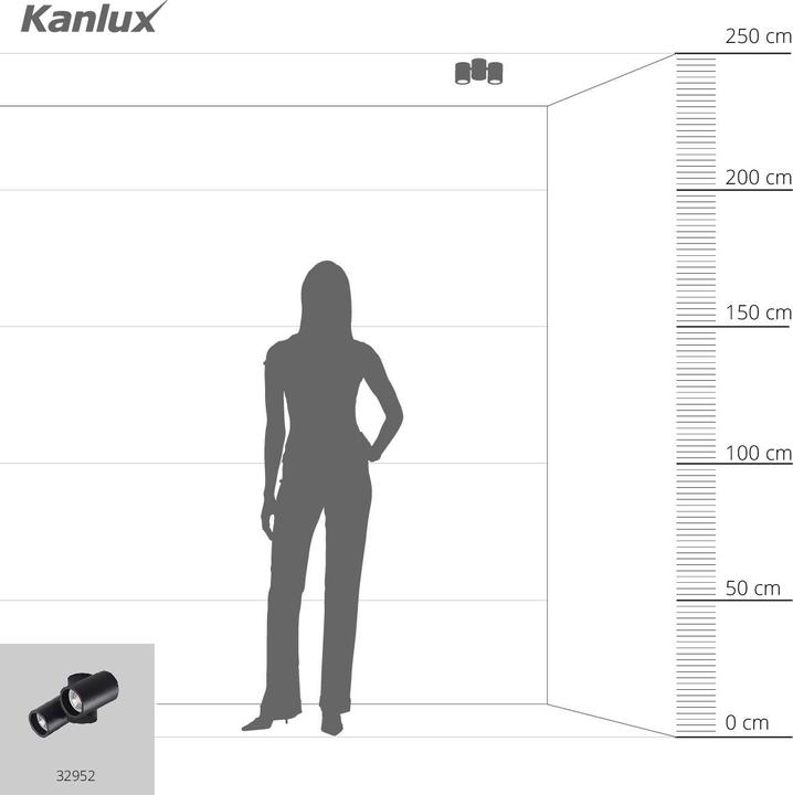 Image du produit Kanlux 32952 BLURRO Downlight en saillie Luminaire en saillie 2x GU10 (GU10)