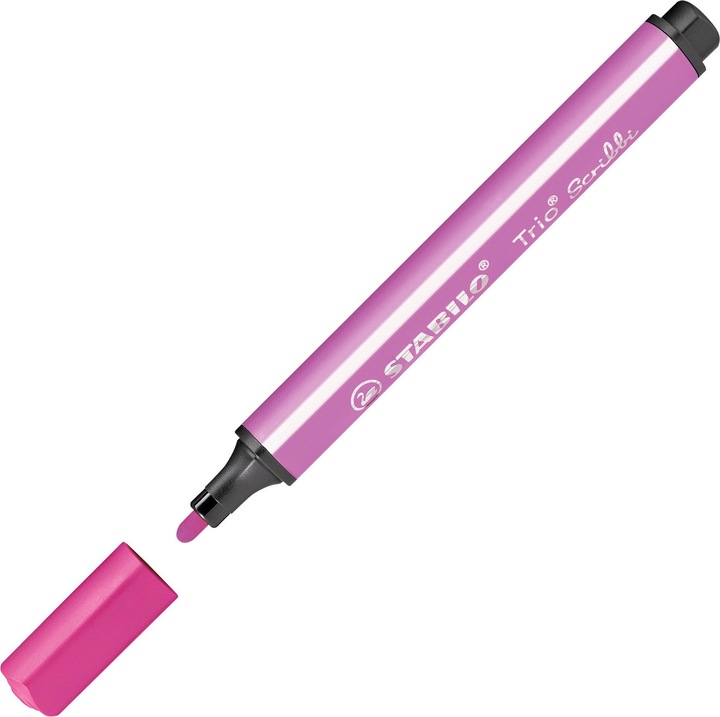 Produktbild STABILO Trio Scribbi Gefederter Dreikant-Filzstift (Rosa, 1 x)