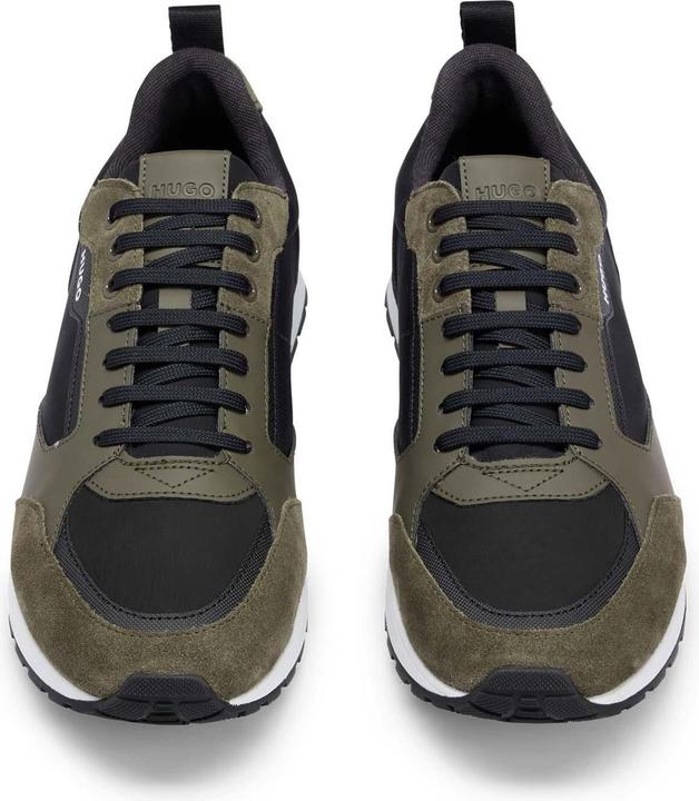 Actual product image HUGO Mens Icelin Suede Panel Running Trainers (38)