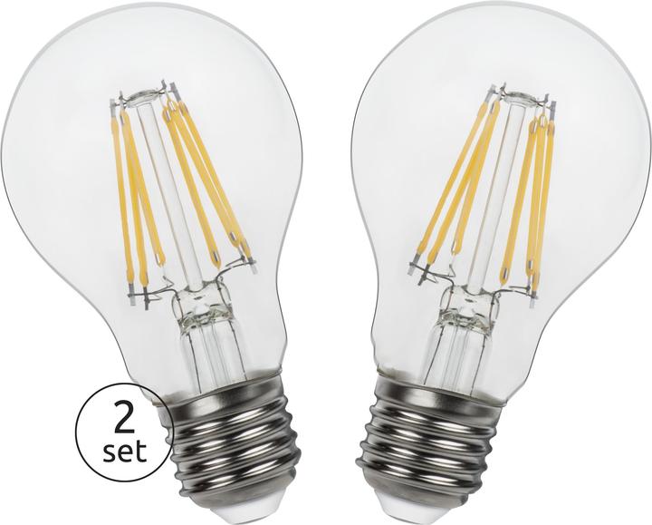 Globo LED bulb nickel matt 2xE27 LED (E27, 7 W, 800 lm, 2 x, E)