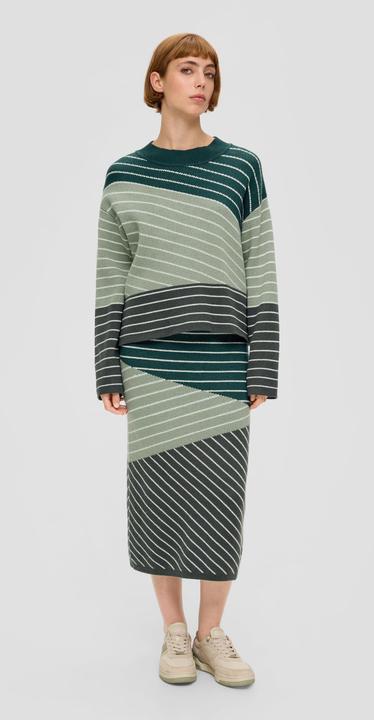 Produktbild s.Oliver Strickpullover Strickpulli mit asymmetrischen Streifen (34)