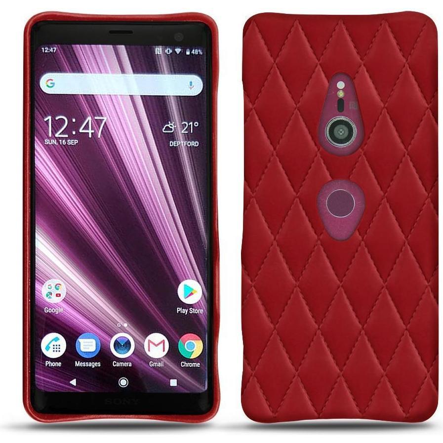 Noreve Lederschutzhülle (Sony Xperia XZ3), Smartphone Hülle, Rot