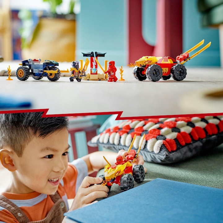 Immagine prodotto LEGO 71789 Inseguimento con lo speedster di Kai e la moto di Ras (71789, LEGO Ninjago)