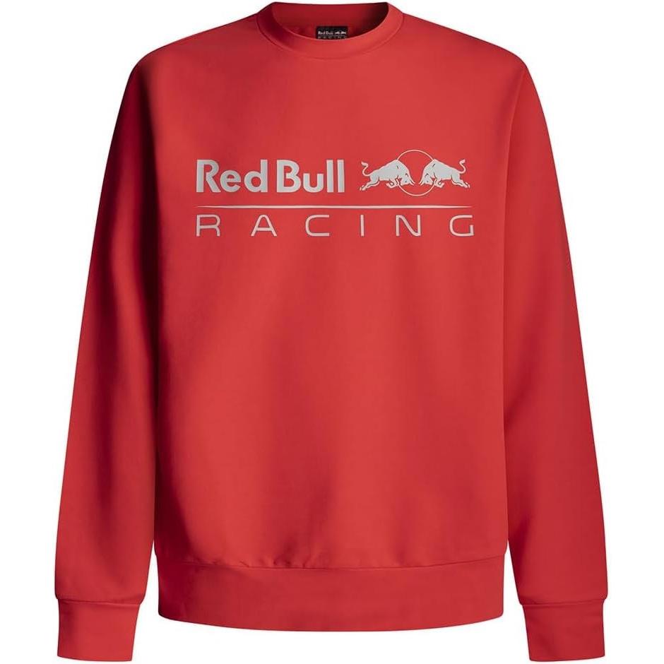 Red Bull Racing, Uomini, Felpa + Maglione, Maglia a maniche lunghe con logo squadra, design atletico e regolabile, Rosso, (XXL)
