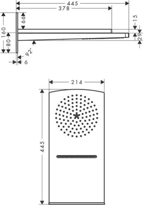 Immagine prodotto hansgrohe Soffione Raindance Rainfall 180 Air 2jet : Colore - Cromo (2 Tipi di raggi, 24 l/min)