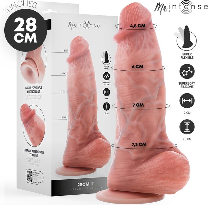 Mr. Intense MR INTENSE - EXTRABIG SPENCER SILIKONDILDO 28 CM -Ã˜- 7,3 CM
